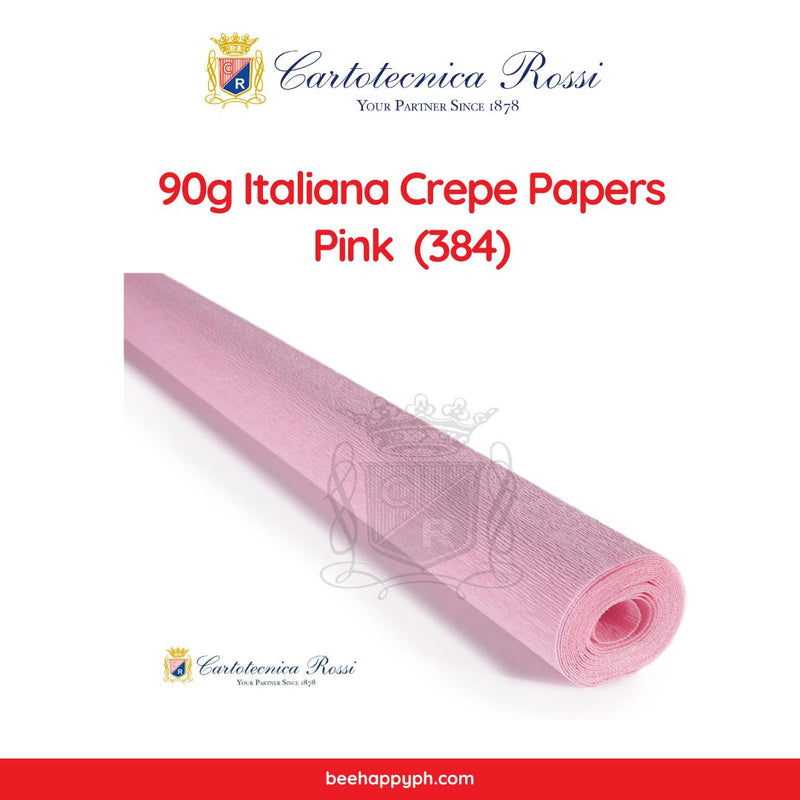 Cartotecnica Rossi Crepe Papers 90g (Pink, Purple & Red Shades) Full Roll Premium Italian Crepe Papers
