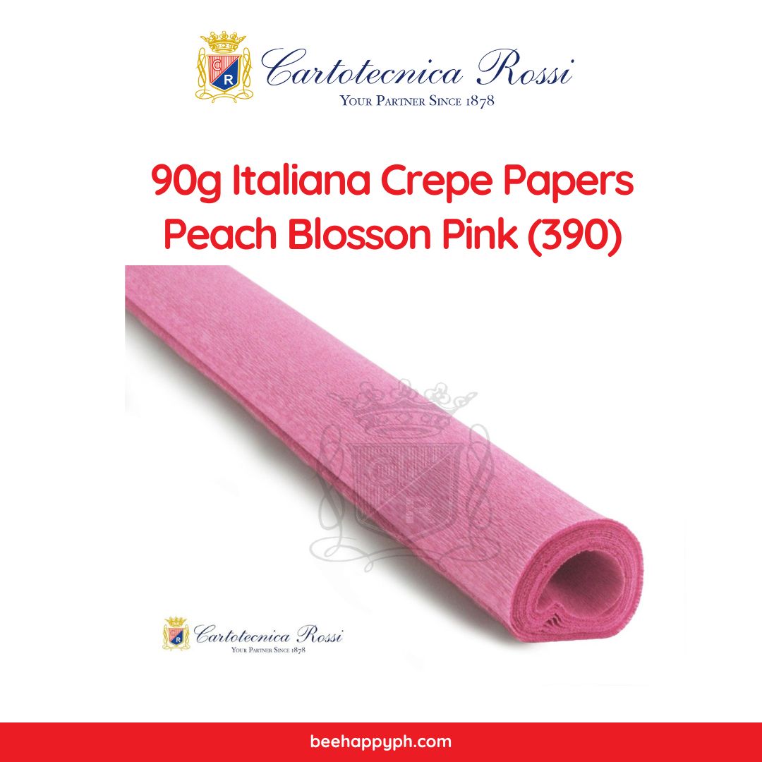 Cartotecnica Rossi Crepe Papers 90g (Pink, Purple & Red Shades) Full Roll Premium Italian Crepe Papers