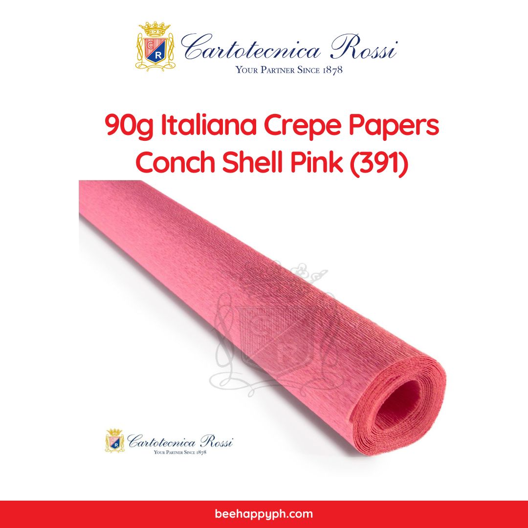 Cartotecnica Rossi Crepe Papers 90g (Pink, Purple & Red Shades) Full Roll Premium Italian Crepe Papers