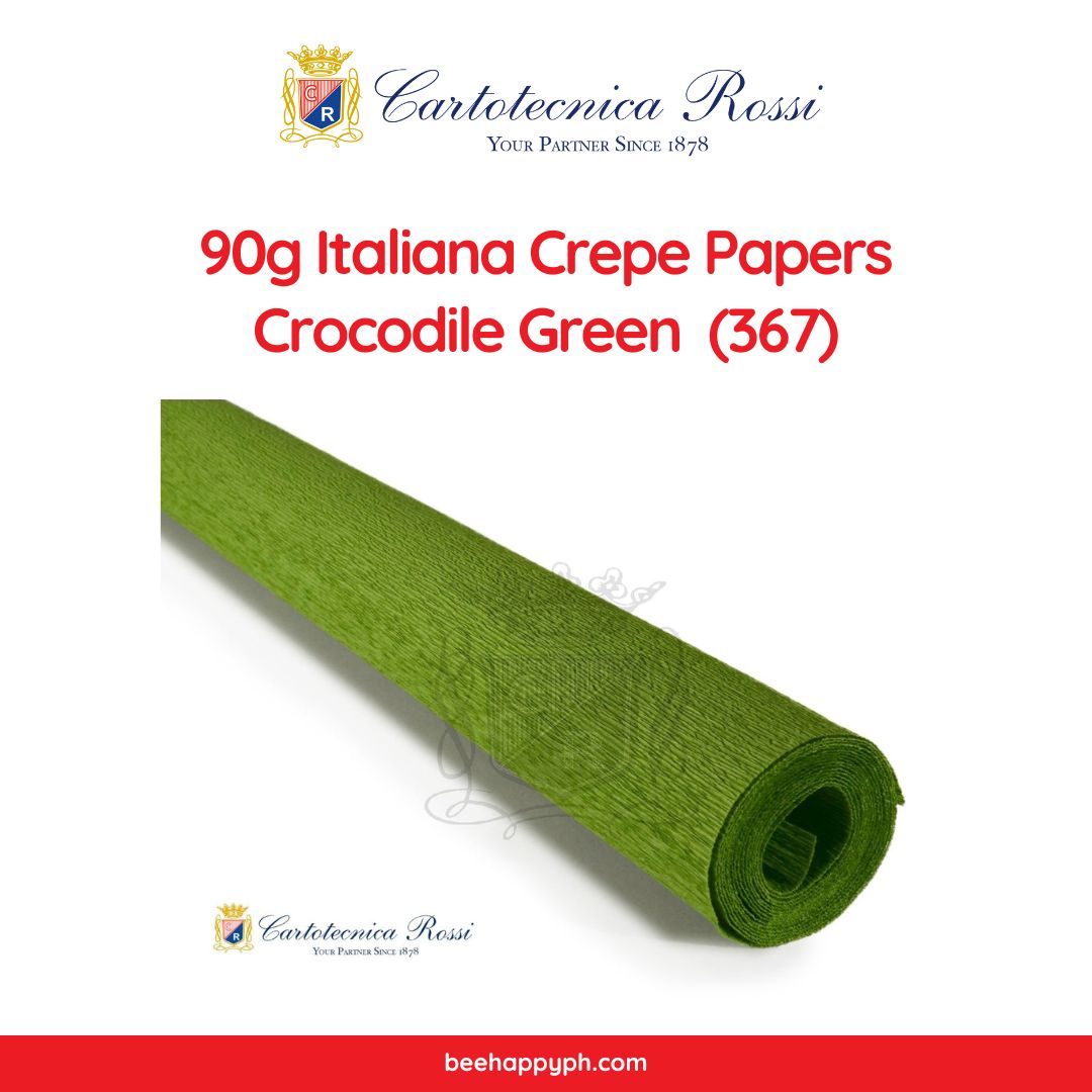 Cartotecnica Rossi Crepe Papers 90g (Blue, Green & White Shades) Full Roll Premium Italian Crepe Papers