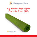 Cartotecnica Rossi Crepe Papers 90g (Blue, Green & White Shades) Full Roll Premium Italian Crepe Papers