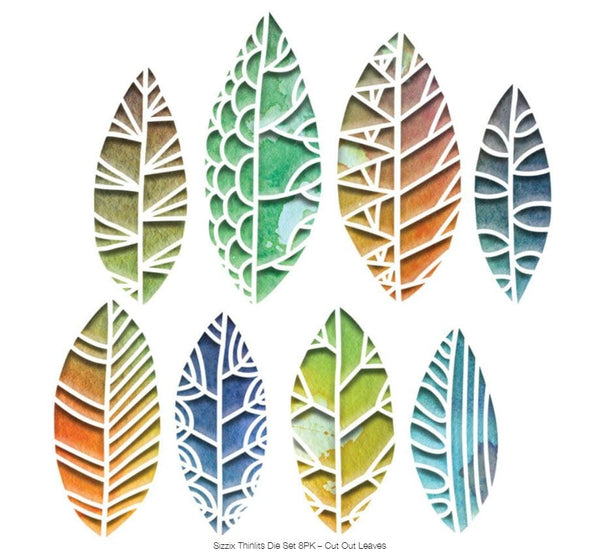 Sizzix Cut Out Leaves Thinlits Die Set 8PK by Tim Holtz