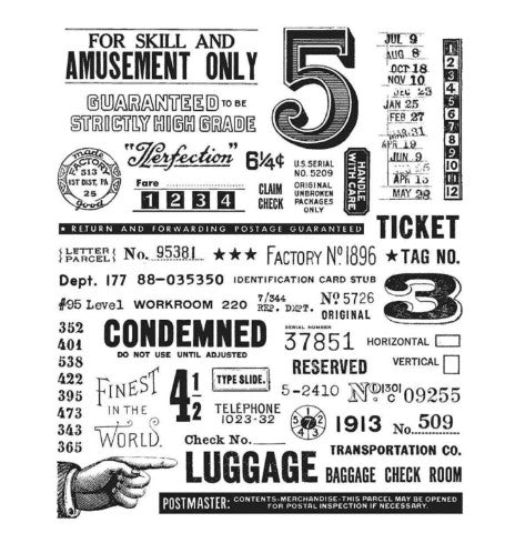 Tim Holtz Cling Stamps Eccentric 7