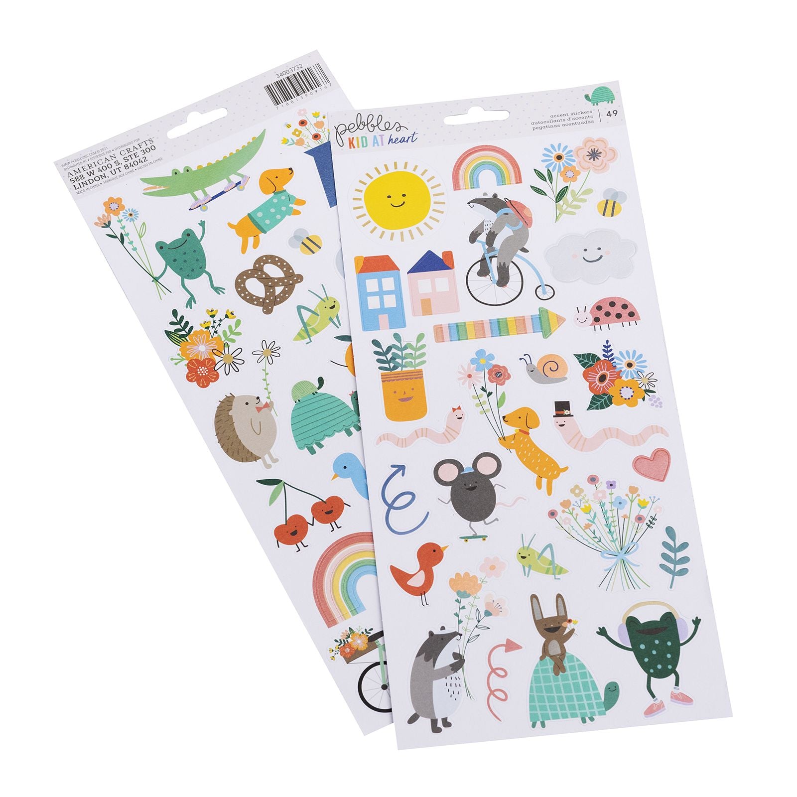 Pebbles Kid at Heart Iridescent Foil Sticker Sheet