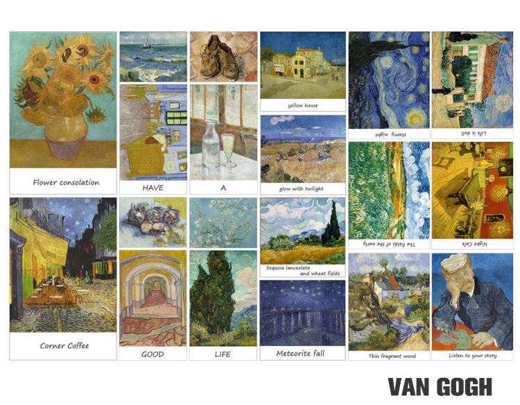 Yuxian Mr. Paper Famous Artworks Sticker Flakes