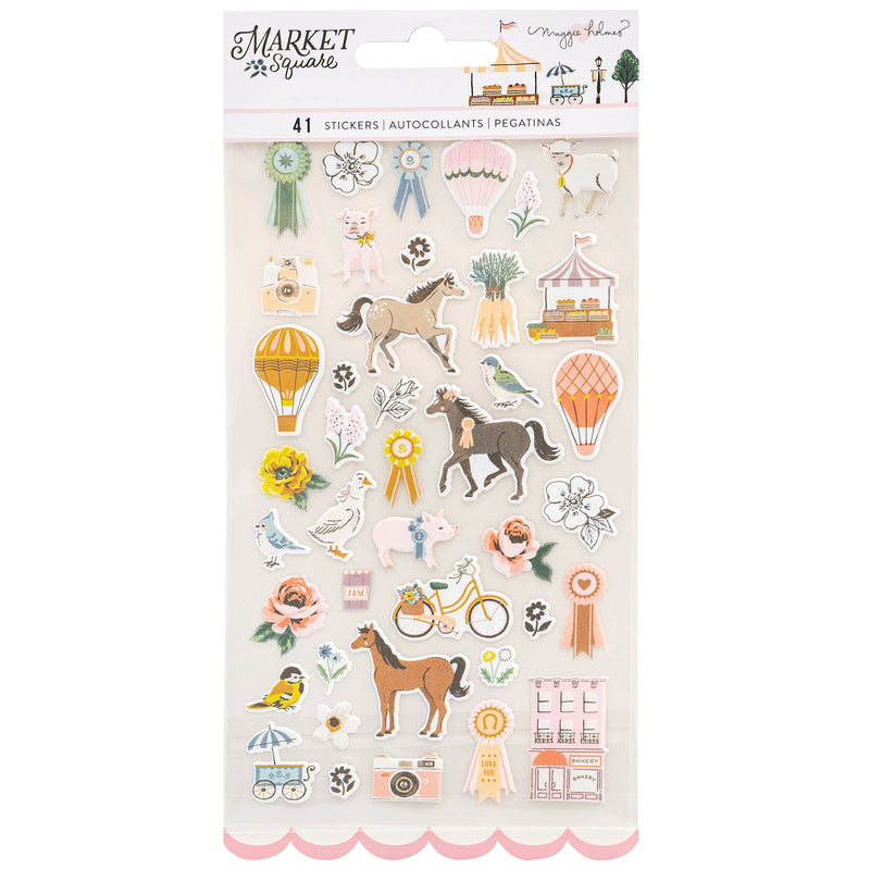 American Crafts Market Square Puffy Stickers Maggie Holmes