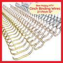 Bee Happy Binding Wires for Cinch 2:1 Pitch, 5/8" & 1" Diameter, 12" 23 Loops (10pcs)