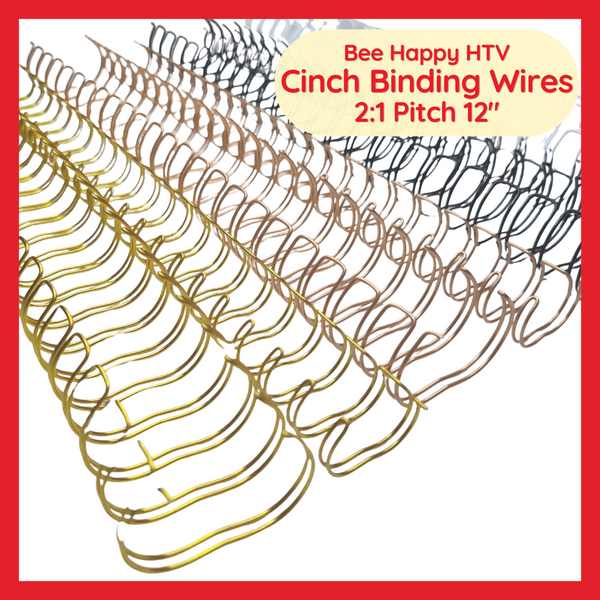 Bee Happy Binding Wires for Cinch 2:1 Pitch, 5/8 & 1 Diameter, 12 2