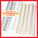 Bee Happy Binding Wires for Cinch 2:1 Pitch, 5/8" & 1" Diameter, 12" 23 Loops (10pcs)