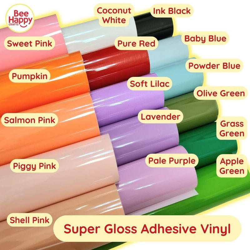 Bee Happy Super Gloss Adhesive Vinyl with Protective Film 12" x 12" or 36"