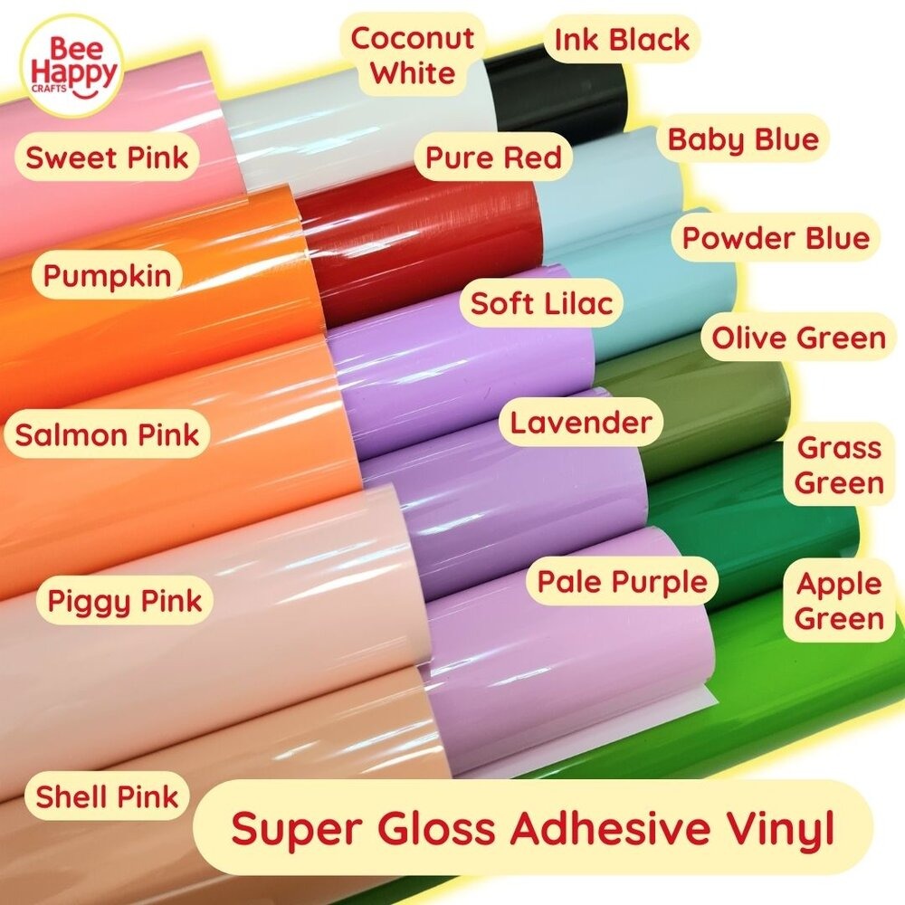 Bee Happy Super Gloss Adhesive Vinyl with Protective Film 12