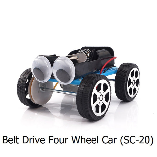 Belt Drive Four Wheel Car SC-20 Basic STEM Toy Kit