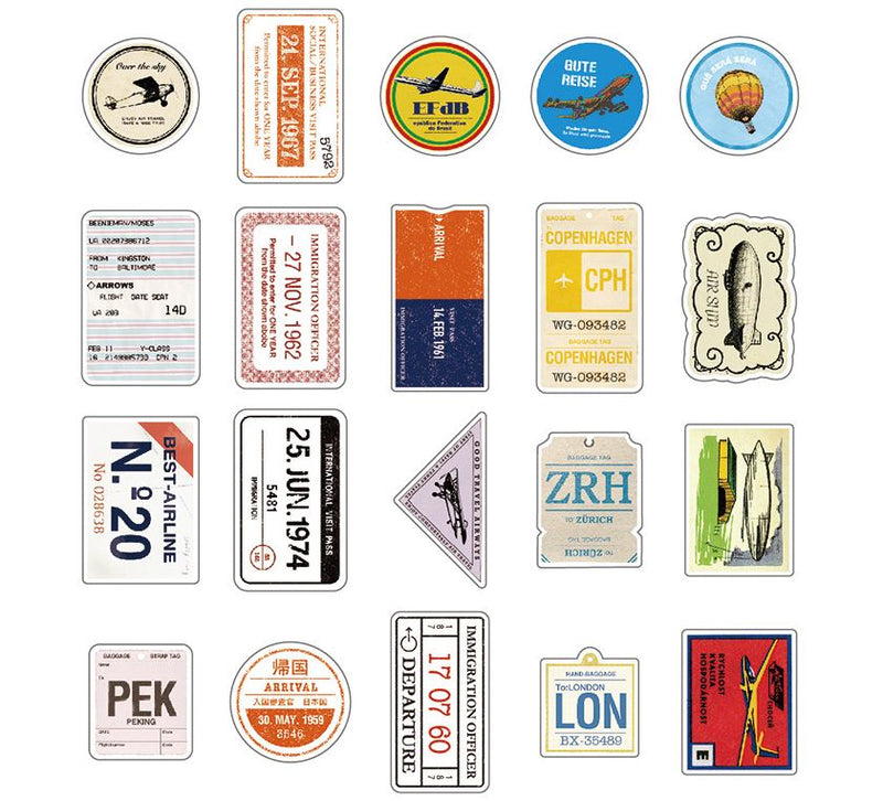 MoCard Colored Luggage Tags Postcards (30pcs)