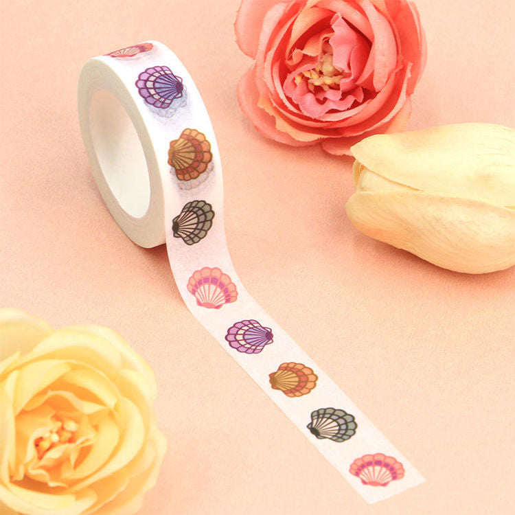 Colorful Shell Washi Tape 15mm x 10m