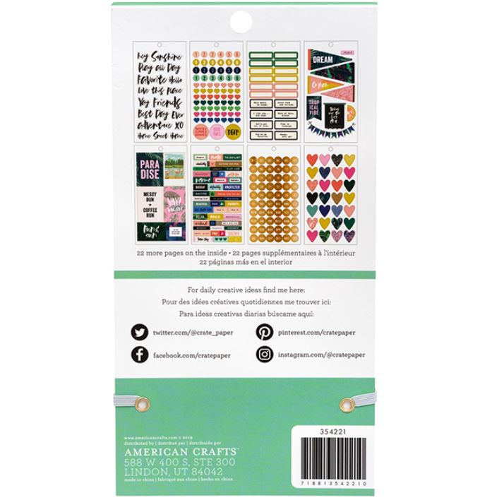 American Crafts Crate Paper Sticker Book w/ Foil 4.75