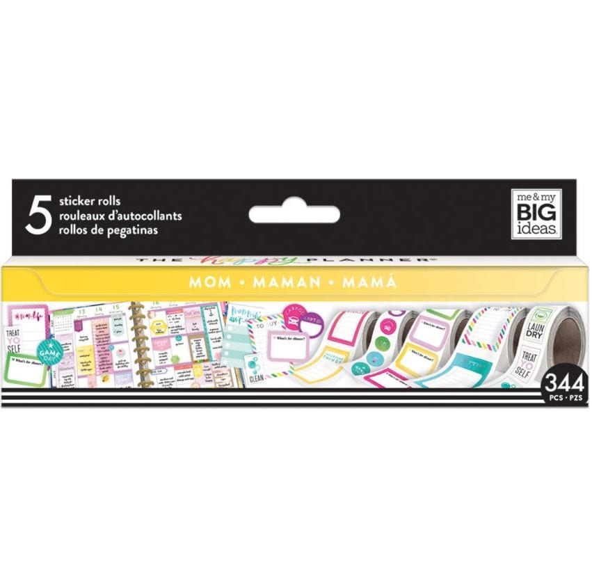 Mom Sticker Rolls Happy Planner MAMBI - 5 Rolls (344 pcs)