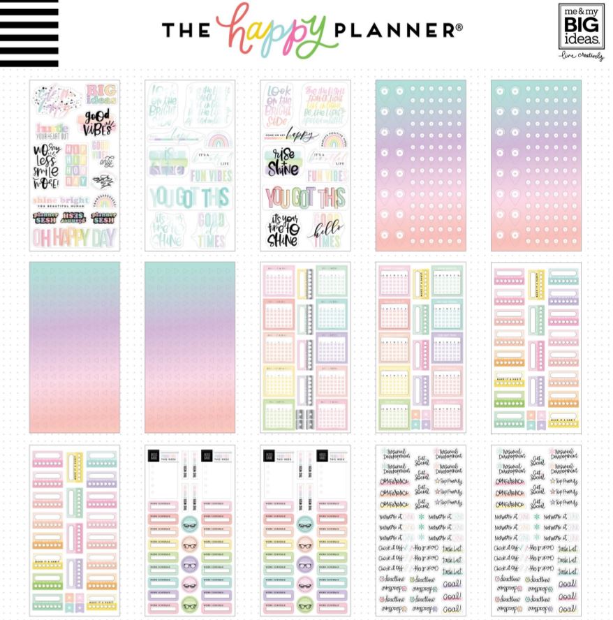 Me & My Big Ideas Pastels 100 Sheets Happy Planner Mega Value Pack Stickers