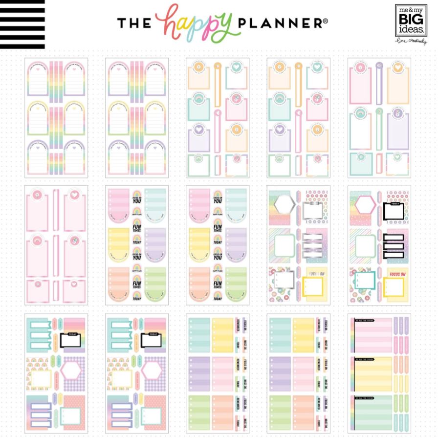 Me & My Big Ideas Pastels 100 Sheets Happy Planner Mega Value Pack Stickers