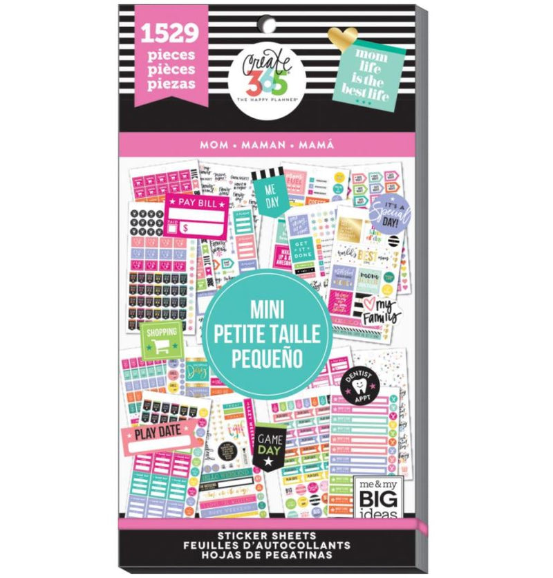 Me & My Big Ideas Mom Mini Planner Value Pack Stickers-Create 365 Happy Planner Stickers 1529 Stickers