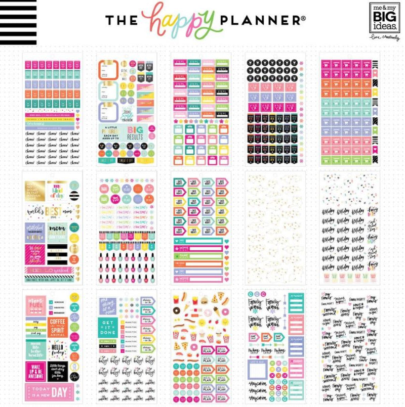 Me & My Big Ideas Mom Mini Planner Value Pack Stickers-Create 365 Happy Planner Stickers 1529 Stickers