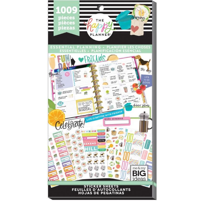 Me & My Big Ideas Planner Essentials Happy Planner Value Pack Stickers 1009 Stickers