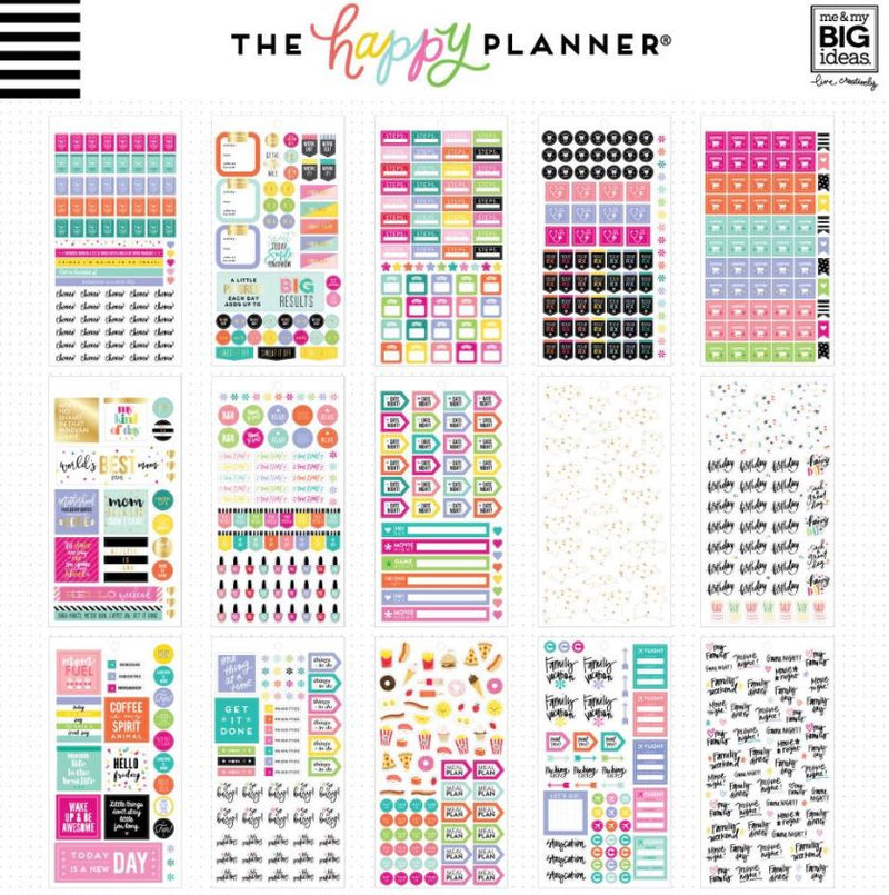 Me & My Big Ideas Planner Essentials Happy Planner Value Pack Stickers 1009 Stickers