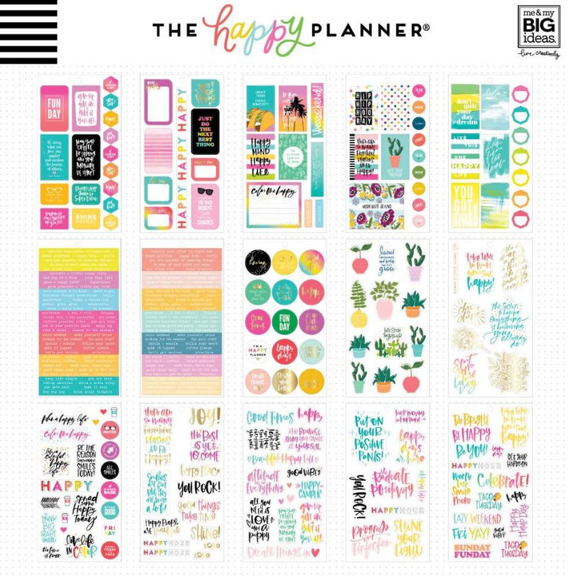 Me & My Big Ideas Happy Quotes Happy Planner Value Pack Stickers 496 Stickers