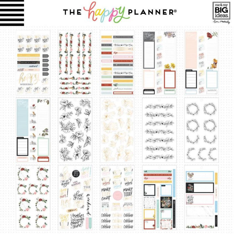 Me & My Big Ideas Botanicals Happy Planner Value Pack Stickers 457 Stickers