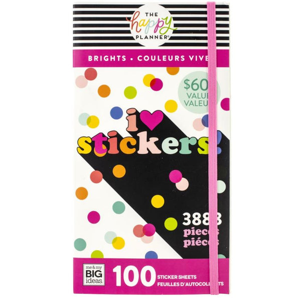 Me & My Big Ideas Brights 100 Sheets Happy Planner Mega Value Pack Stickers