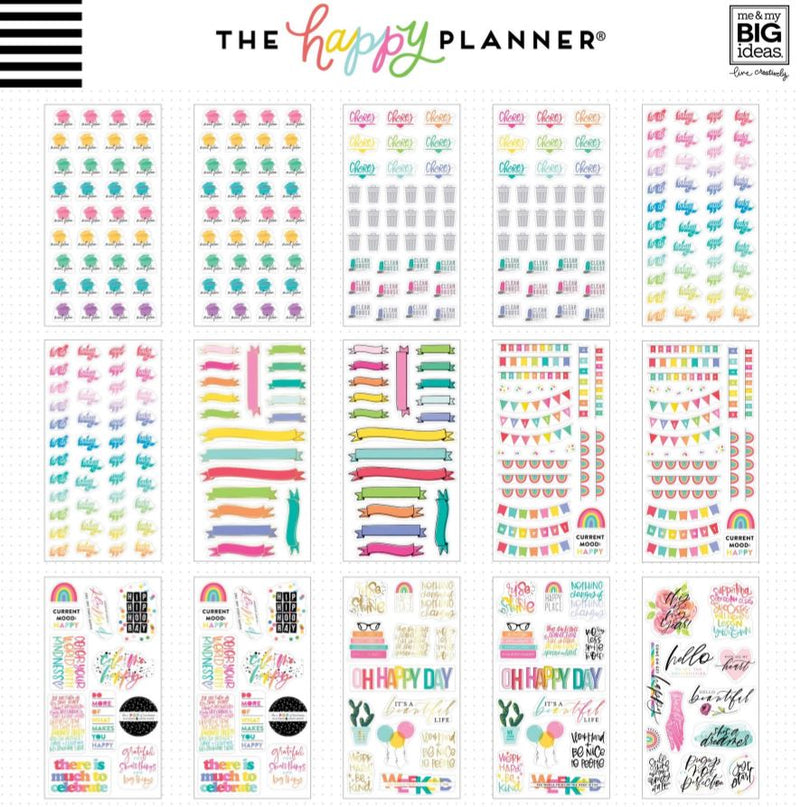 Me & My Big Ideas Brights 100 Sheets Happy Planner Mega Value Pack Stickers