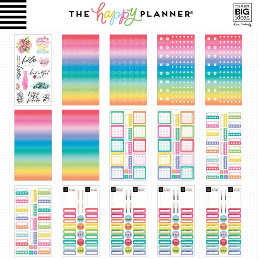 Me & My Big Ideas Brights 100 Sheets Happy Planner Mega Value Pack Stickers
