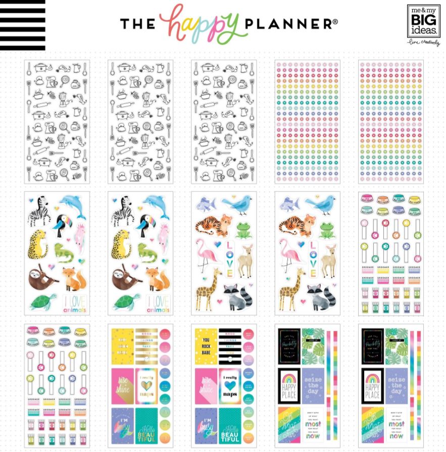 Me & My Big Ideas Brights 100 Sheets Happy Planner Mega Value Pack Stickers