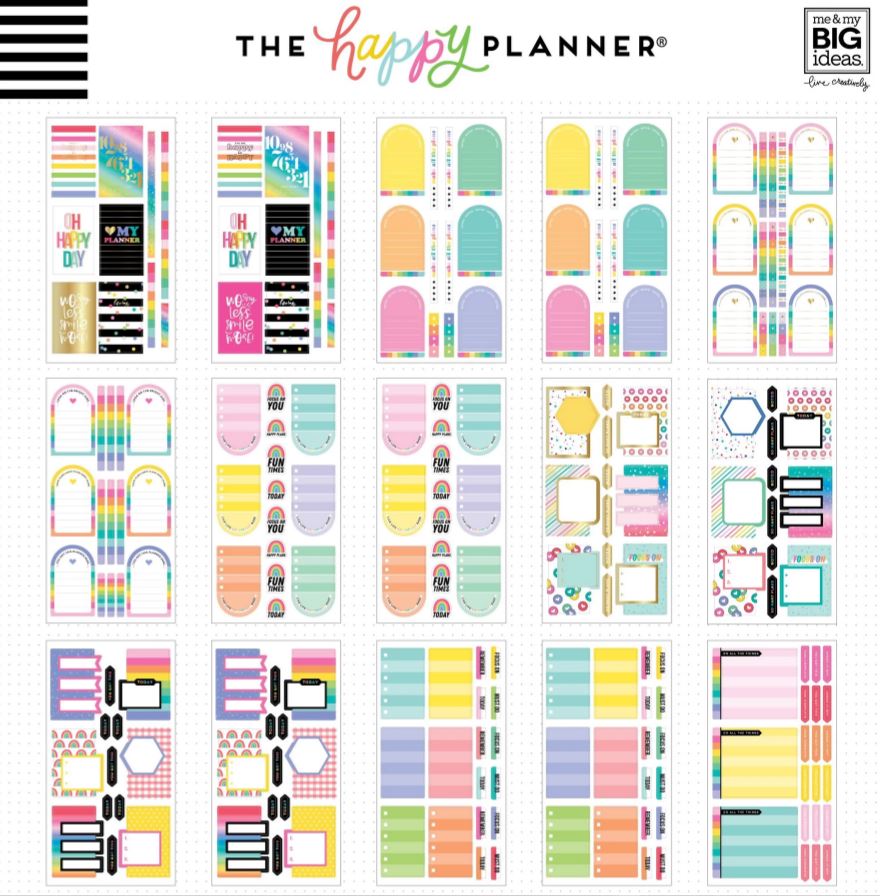 Me & My Big Ideas Brights 100 Sheets Happy Planner Mega Value Pack Stickers