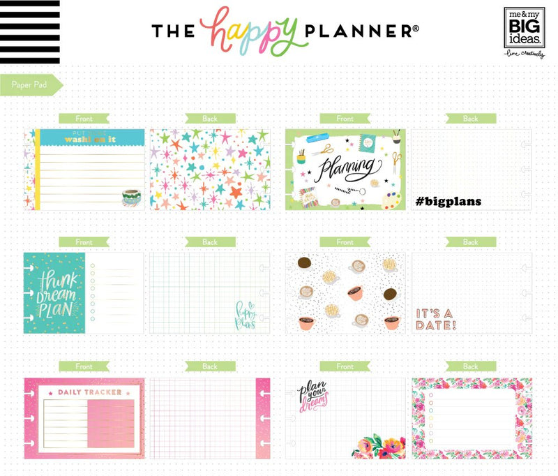 Me and My Big Ideas Planner Babe Happy Planner Multi Accessory Pack -  Sticky Notes/Sticker/Cards