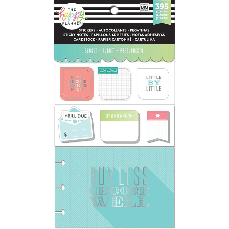 Me and My Big Ideas Budget Happy Planner Multi Accessory Pack -  Sticky Notes/Sticker/Cards