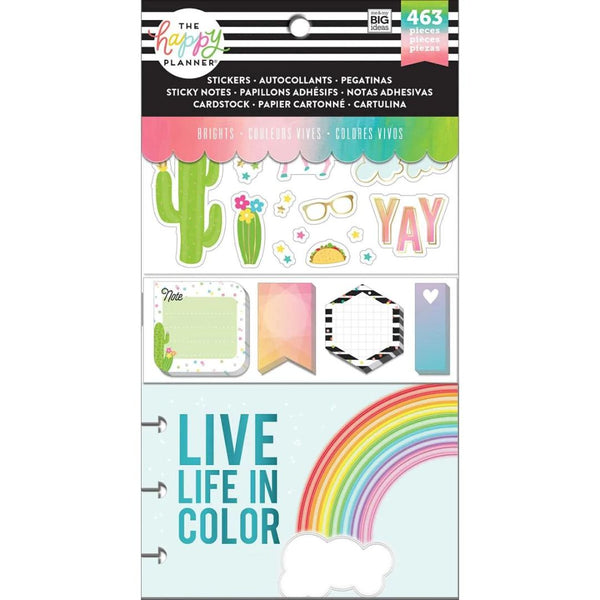 Me and My Big Ideas Brights Happy Planner Multi Accessory Pack - Sticky Notes/Sticker/Cards