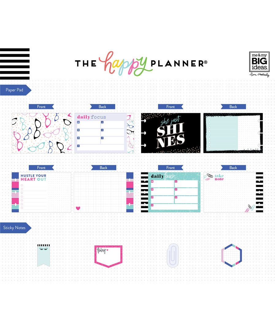 Boss Babe Happy Planner Multi Accessory Pack -  Sticky Notes/Sticker/Cards