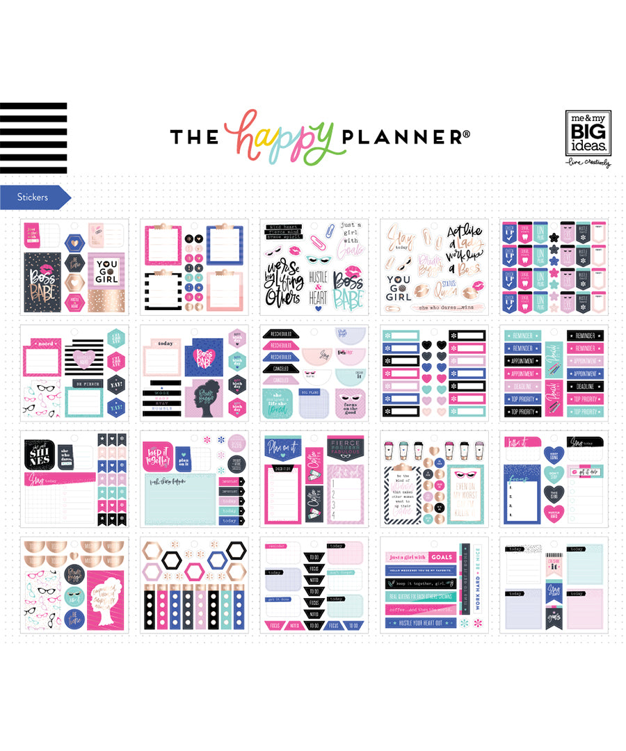 Boss Babe Happy Planner Multi Accessory Pack -  Sticky Notes/Sticker/Cards