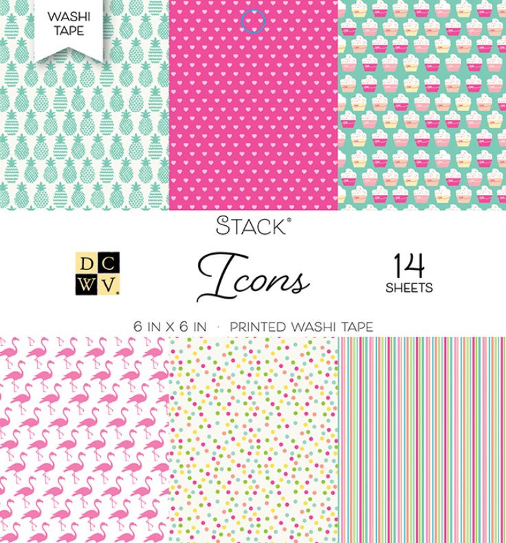 DCWV Washi Icon Prints Stack 6