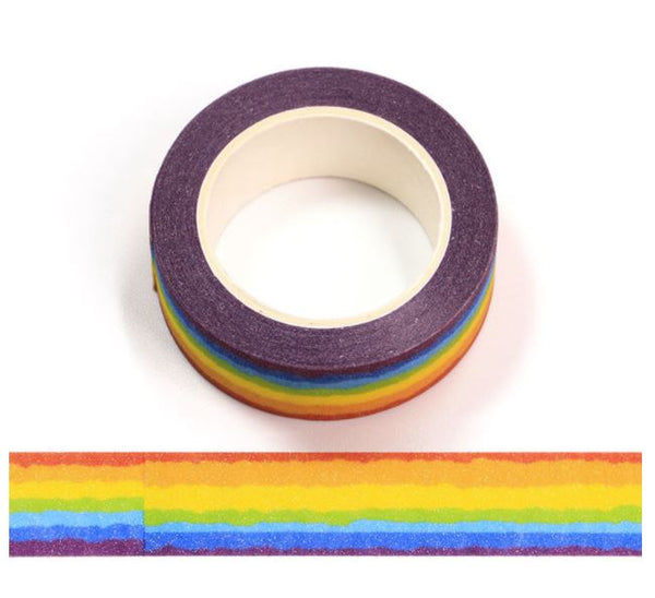 Glitter Rainbow Washi Tape 15mm x 10m
