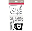 Hampton Art Jillibean Soup Hugs and Kisses Shaker Clear Stamp &amp; Die Set