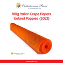 Cartotecnica Rossi Crepe Papers 180g (Orange & Yellow Shades) Full Roll Italian Crepe Papers