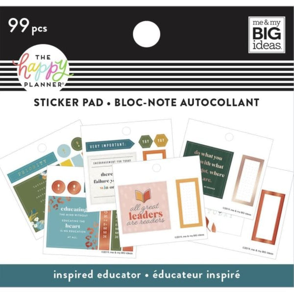 Me and My Big Ideas Inspired Educator Tiny Sticker Pad Happy Planner 99pcs