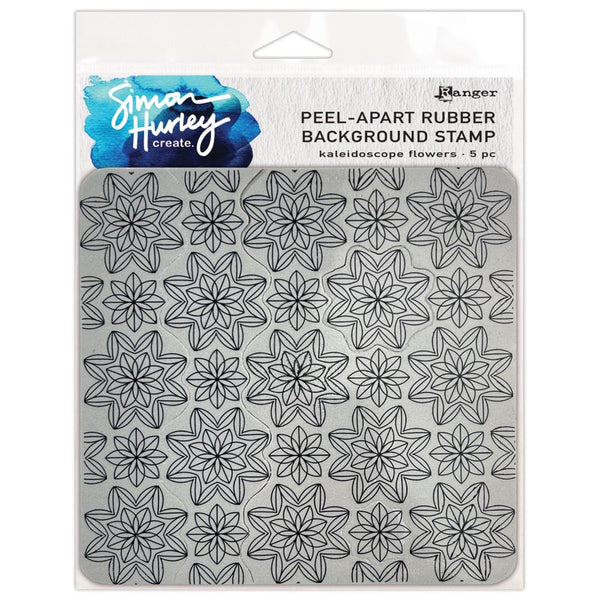 Simon Hurley create. Cling Stamps 6"X6" - Kaleidoscope Flowers
