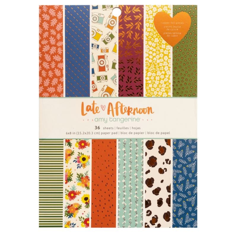 Amy Tangerine Late Afternoon Collection Paper Pad 6" x 8" 36 Sheets