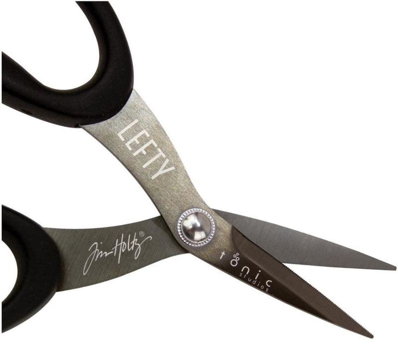 Tonic Studios Tim Holtz Left-Handed Non-Stick Titanium Micro Serrated Scissors 7"