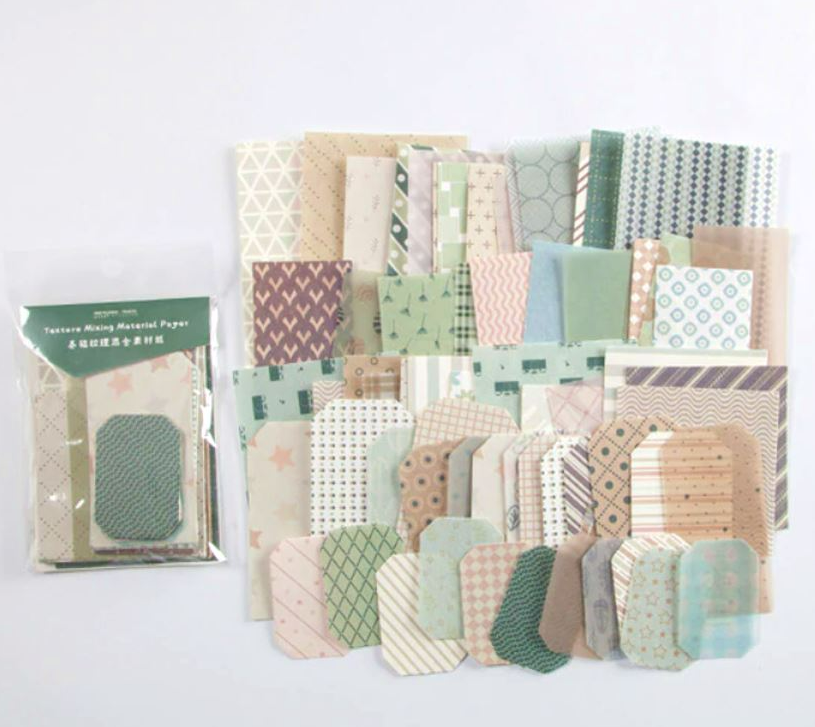 Textured Papers w/ Basic Prints Moking Travel