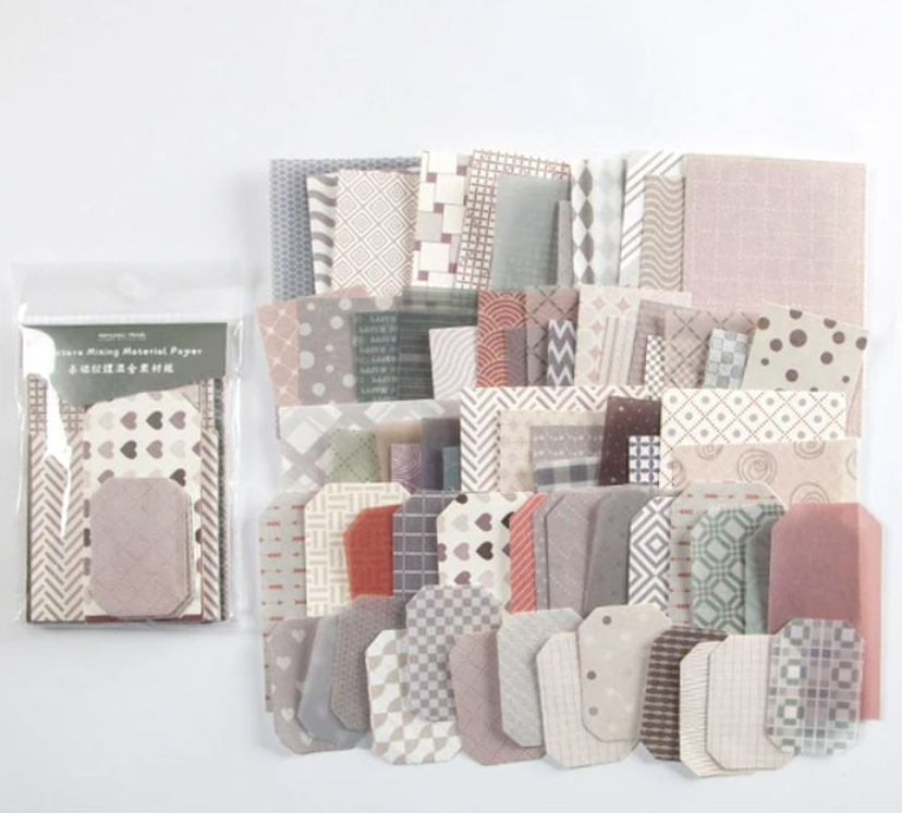 Textured Papers w/ Basic Prints Moking Travel