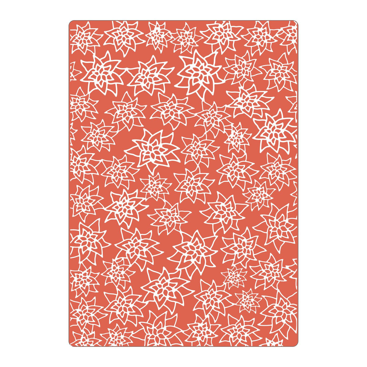 Sizzix Textured Impressions Plus Embossing Folder - Flores Navideñas (Christmas Flowers)