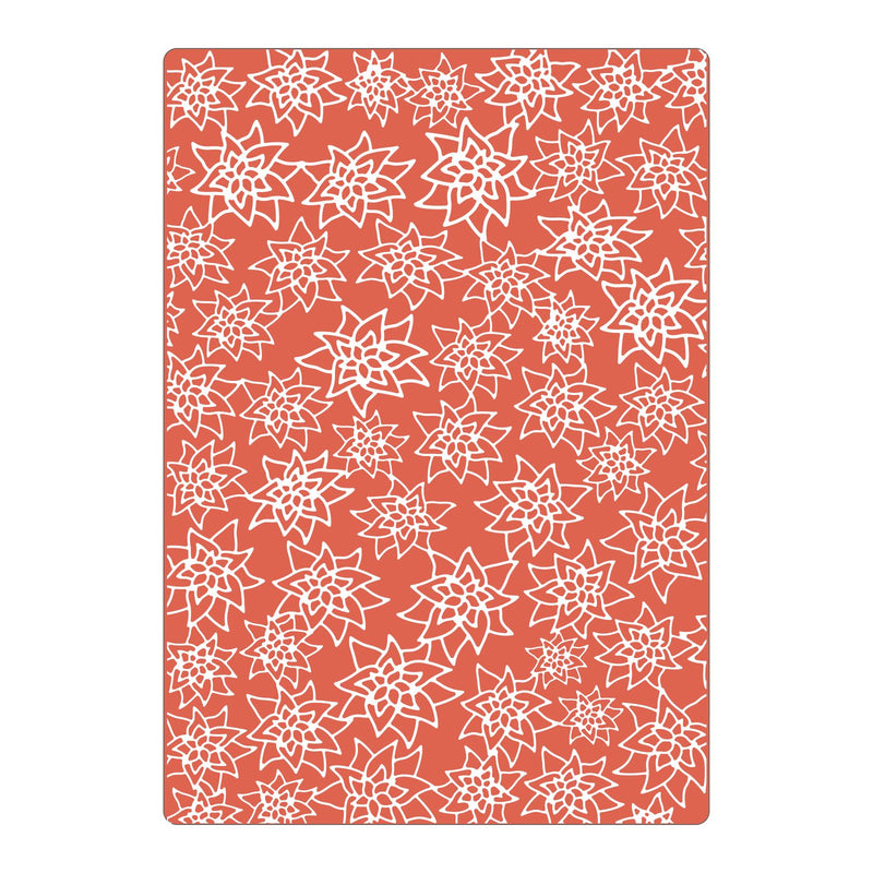 Sizzix Textured Impressions Plus Embossing Folder - Flores Navideñas (Christmas Flowers)